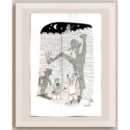 Song Hong Sang 29x21cm Orijinal Karikatür BOD04831