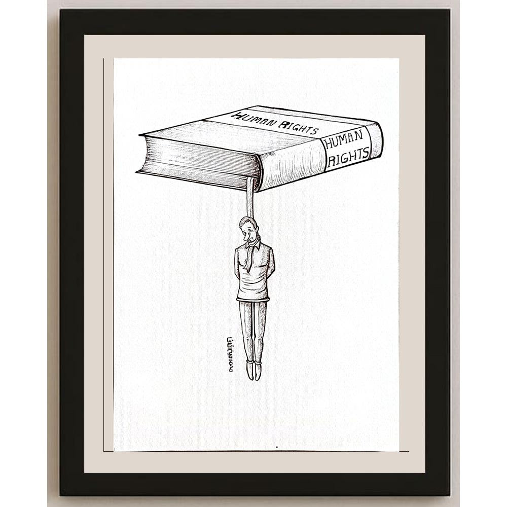 Mohammad Amin Aghaey 23x21cm Orijinal Karikatür BOD04833