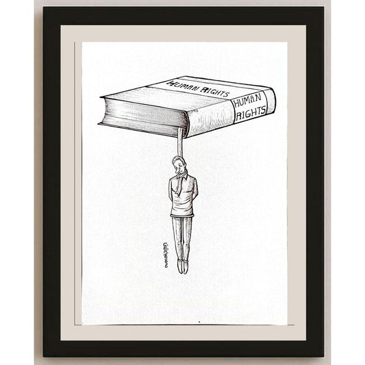 Mohammad Amin Aghaey 23x21cm Orijinal Karikatür BOD04833