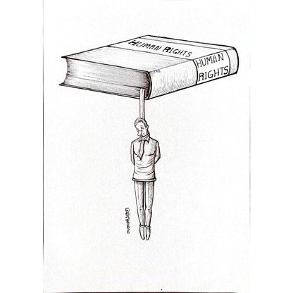 Mohammad Amin Aghaey 23x21cm Orijinal Karikatür BOD04833