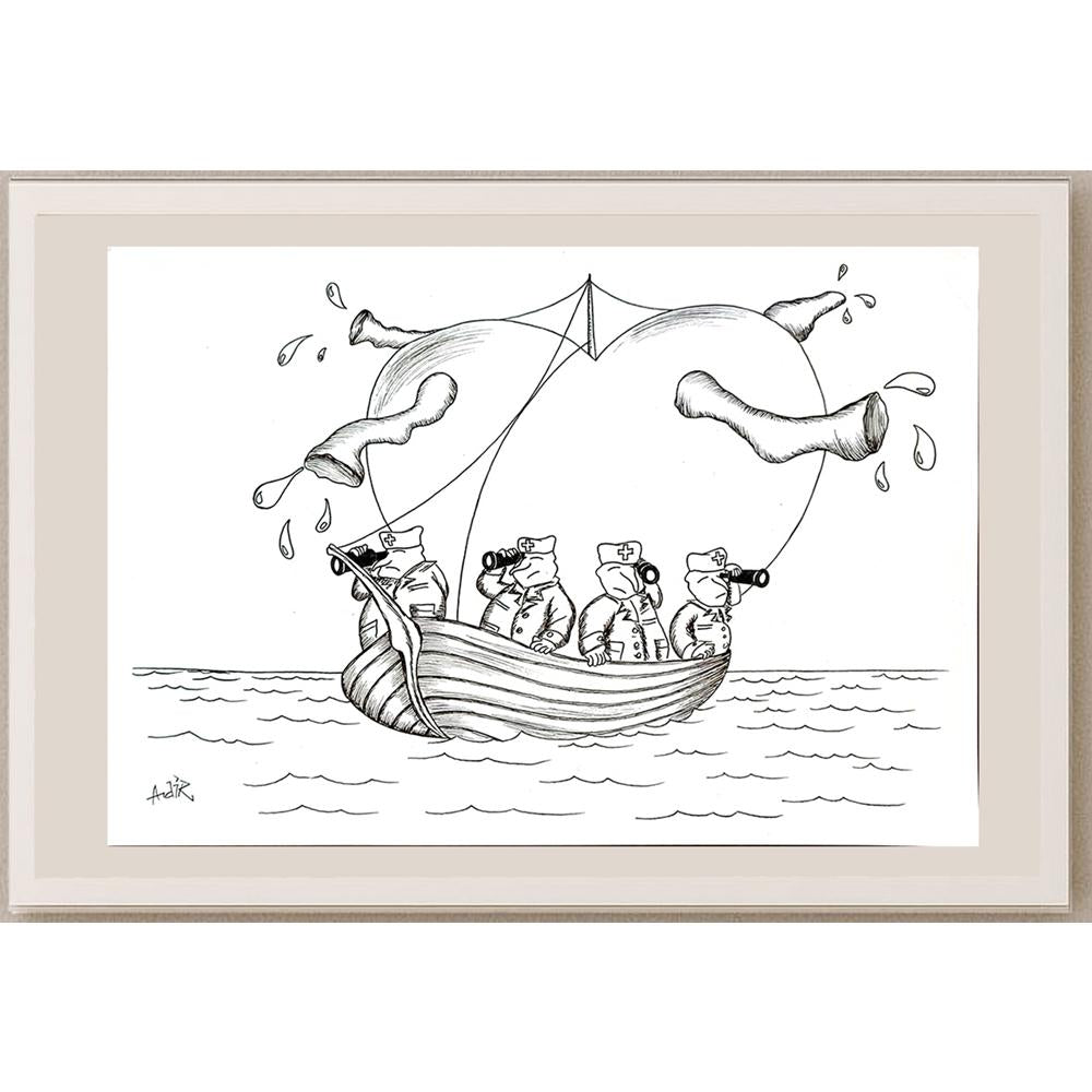 Adrian Rus 29x21cm Orijinal Karikatür BOD04838