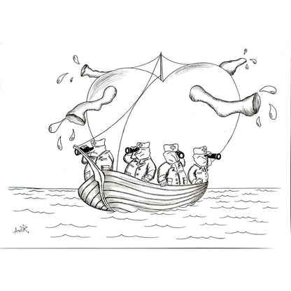 Adrian Rus 29x21cm Orijinal Karikatür BOD04838