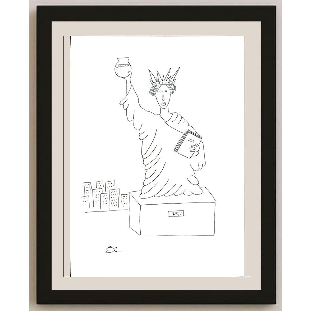 Masoud Ziaei Zardkhashosei 29x21cm Orijinal Karikatür BOD04840