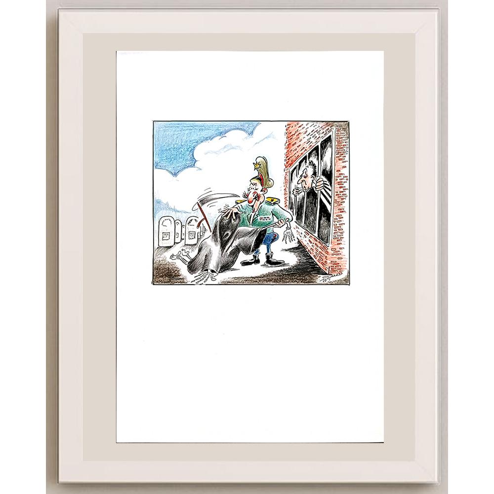 Willem Henkes 29x21cm Orijinal Karikatür BOD04841