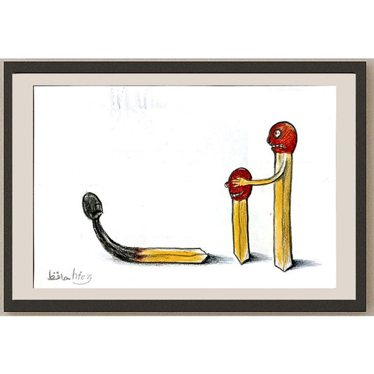 Hafez Baba 18x12cm Orijinal Karikatür BOD04844
