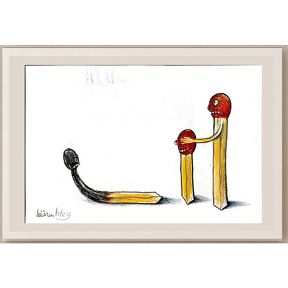 Hafez Baba 18x12cm Orijinal Karikatür BOD04844