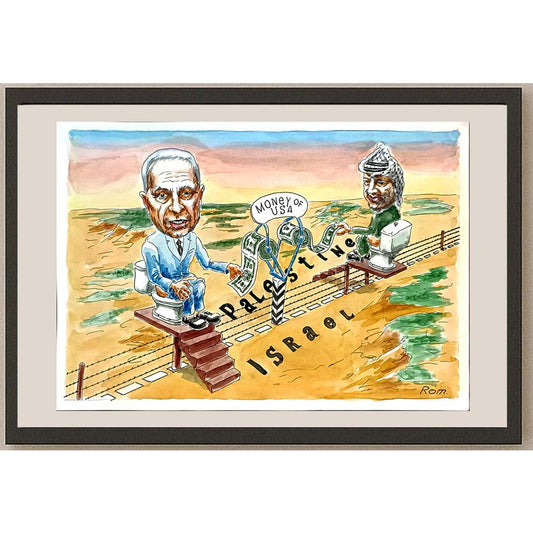 Romanov Vladimir 29x21cm Orijinal Karikatür BOD04851