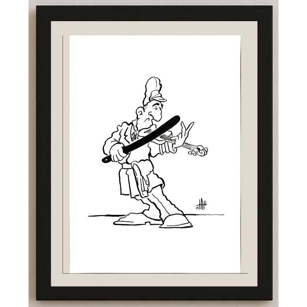 Nikola Otas 29x21cm Orijinal Karikatür BOD04852