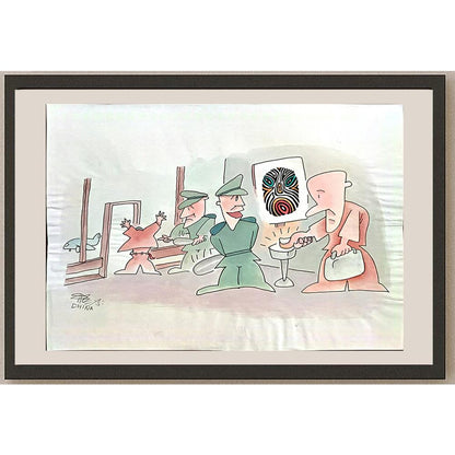 Song Hong Sang 29x21cm Orijinal Karikatür BOD04853