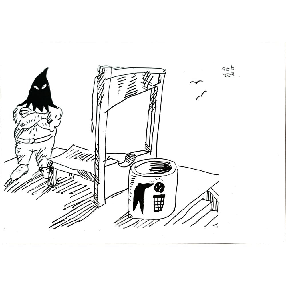 Jan Tomaschoff 29x21cm Orijinal Karikatür BOD04855