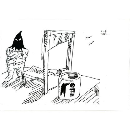 Jan Tomaschoff 29x21cm Orijinal Karikatür BOD04855