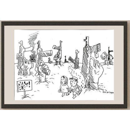 Jan Tomaschoff 29x21cm Orijinal Karikatür BOD04856