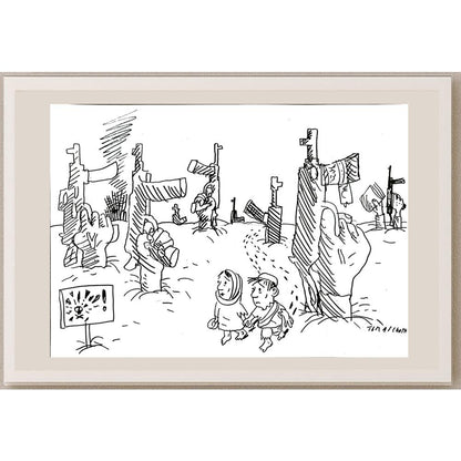 Jan Tomaschoff 29x21cm Orijinal Karikatür BOD04856