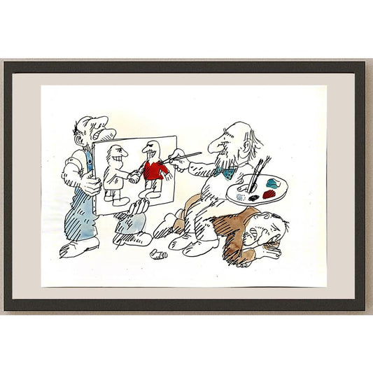 Jan Tomaschoff 29x21cm Orijinal Karikatür BOD04857