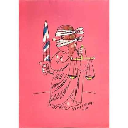 Jan Tomaschoff 29x21cm Orijinal Karikatür BOD04859