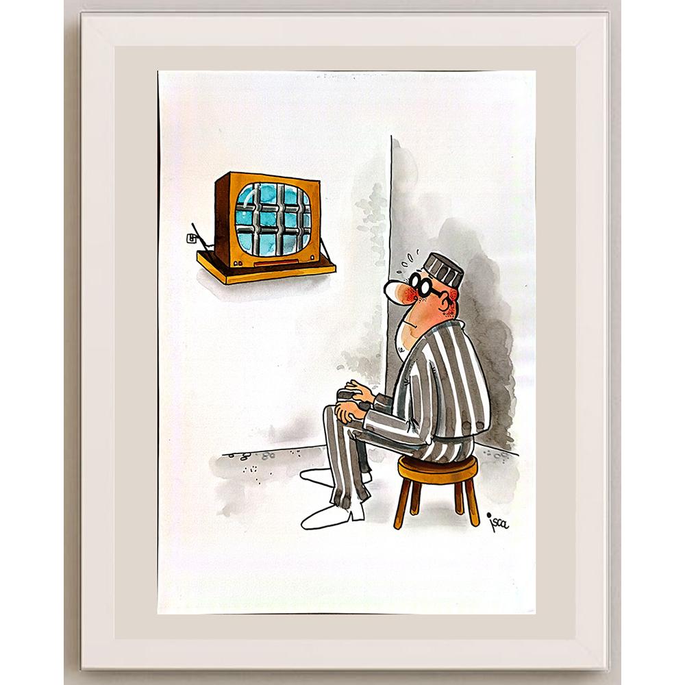 Emilio Isca 29x21cm Orijinal Karikatür BOD04866