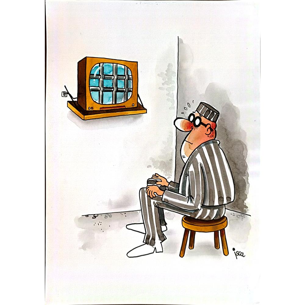 Emilio Isca 29x21cm Orijinal Karikatür BOD04866