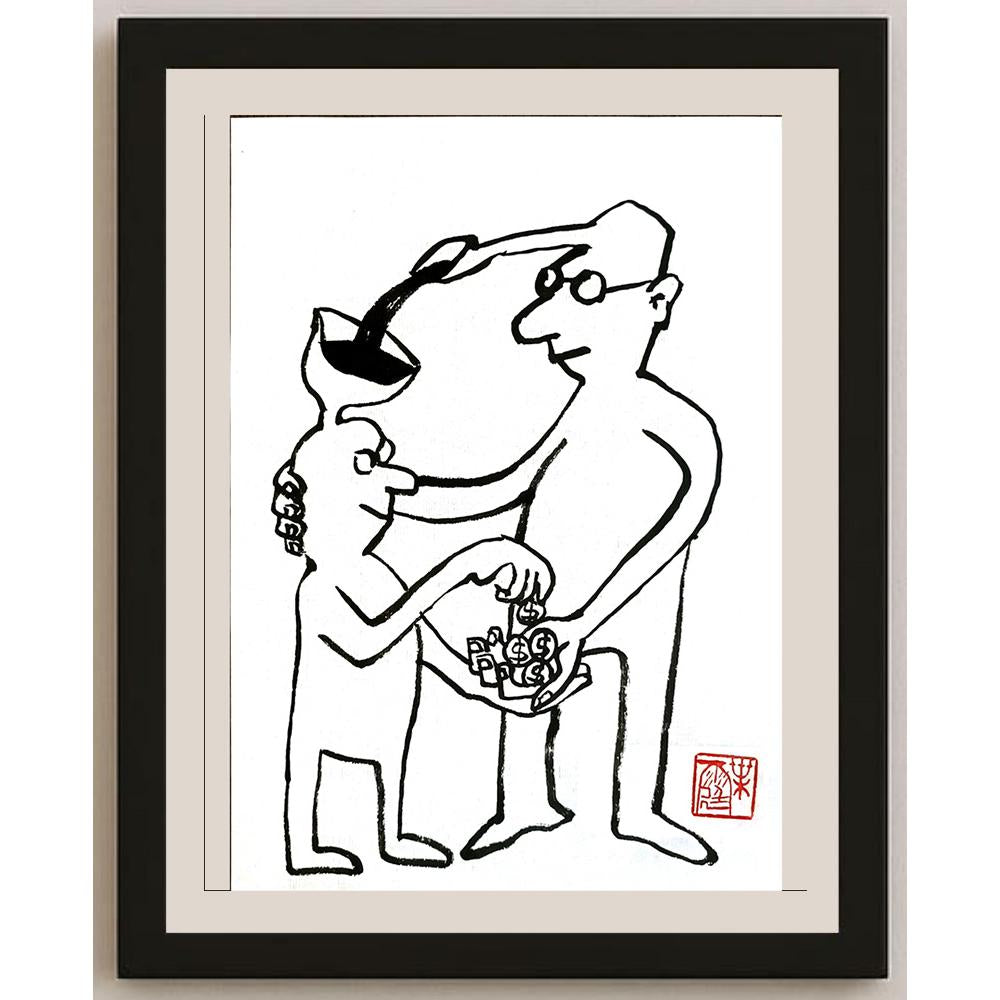 Ye Ting 24x18cm Orijinal Karikatür BOD04867