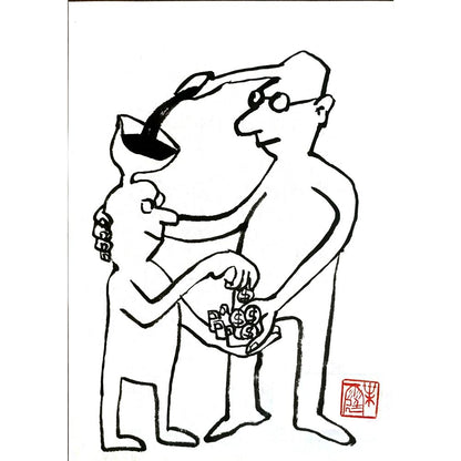 Ye Ting 24x18cm Orijinal Karikatür BOD04867
