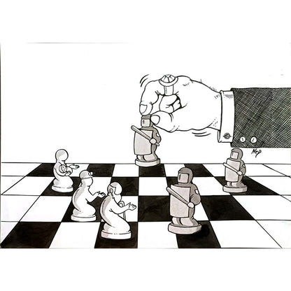 Andrey Nedyal 29x21cm Orijinal Karikatür BOD04871