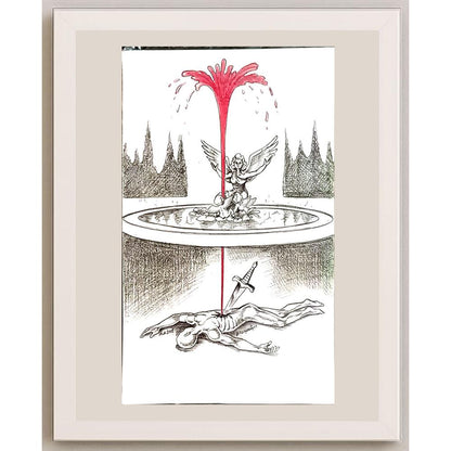 Massood Abrishaman 33x20cm Orijinal Karikatür BOD04873
