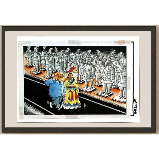 Tomek Woloszyn 30x24cm Orijinal Karikatür BOD04874