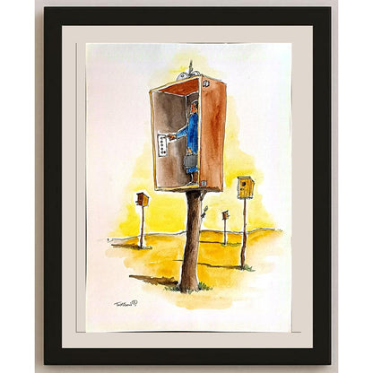 Tomek Woloszyn 30x24cm Orijinal Karikatür BOD04875