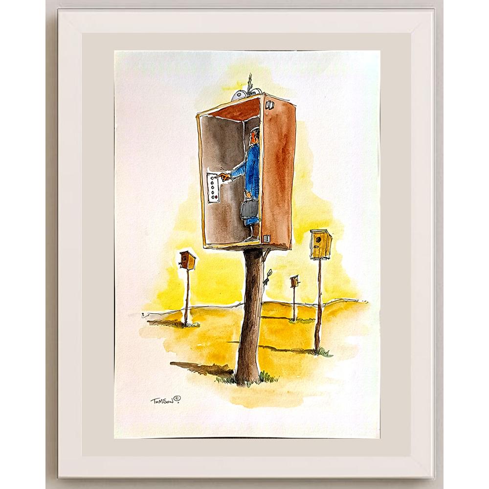 Tomek Woloszyn 30x24cm Orijinal Karikatür BOD04875