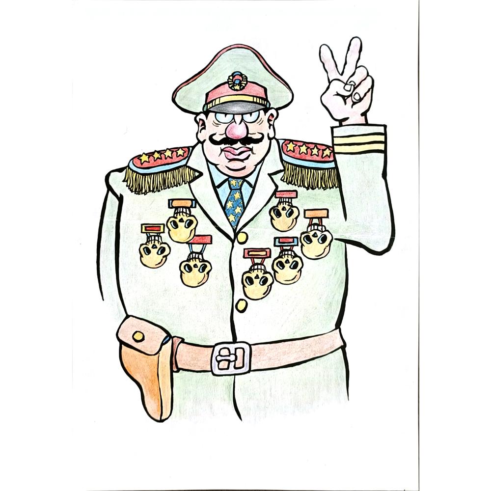 Feng Hui Cang 29x21cm Orijinal Karikatür BOD04876