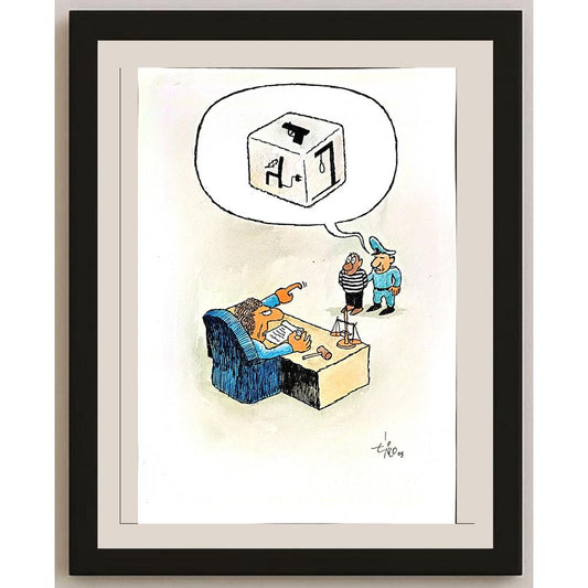Erico Junqueira Ayres 29x21cm Orijinal Karikatür BOD04880