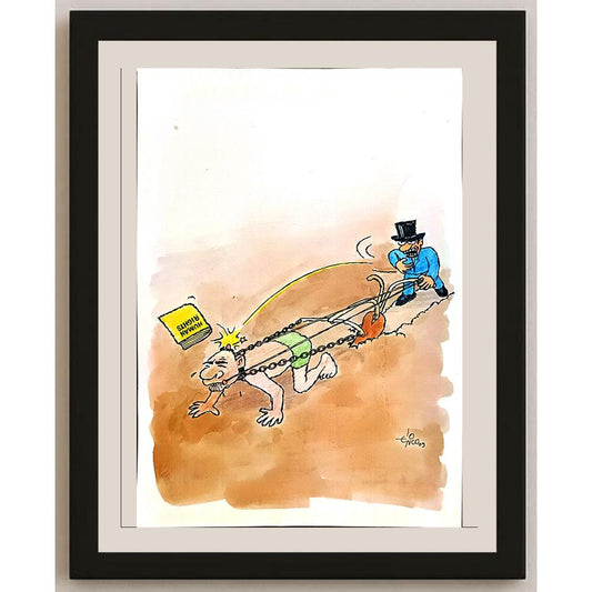 Erico Junqueira Ayres 29x21cm Orijinal Karikatür BOD04882