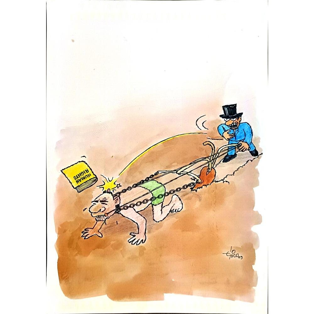 Erico Junqueira Ayres 29x21cm Orijinal Karikatür BOD04882