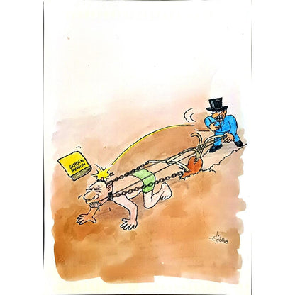 Erico Junqueira Ayres 29x21cm Orijinal Karikatür BOD04882