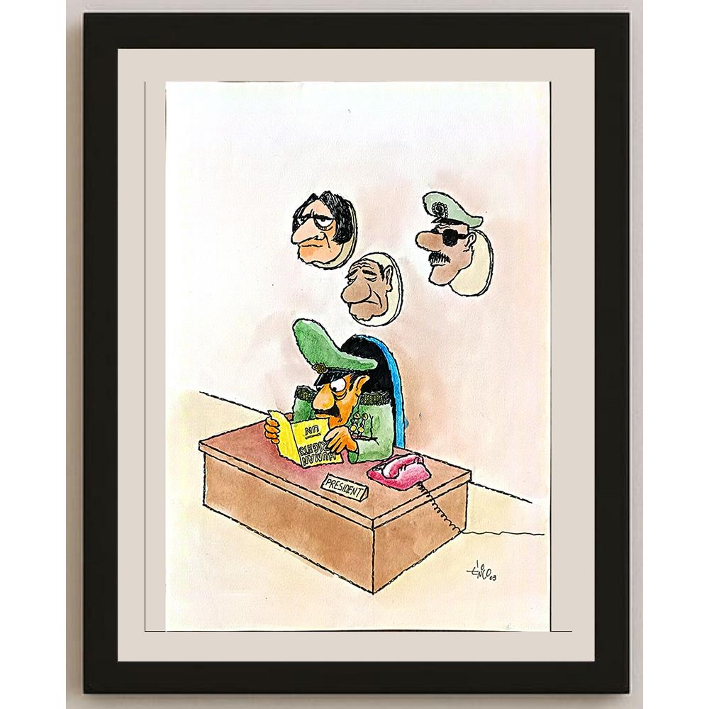 Erico Junqueira Ayres 29x21cm Orijinal Karikatür BOD04883