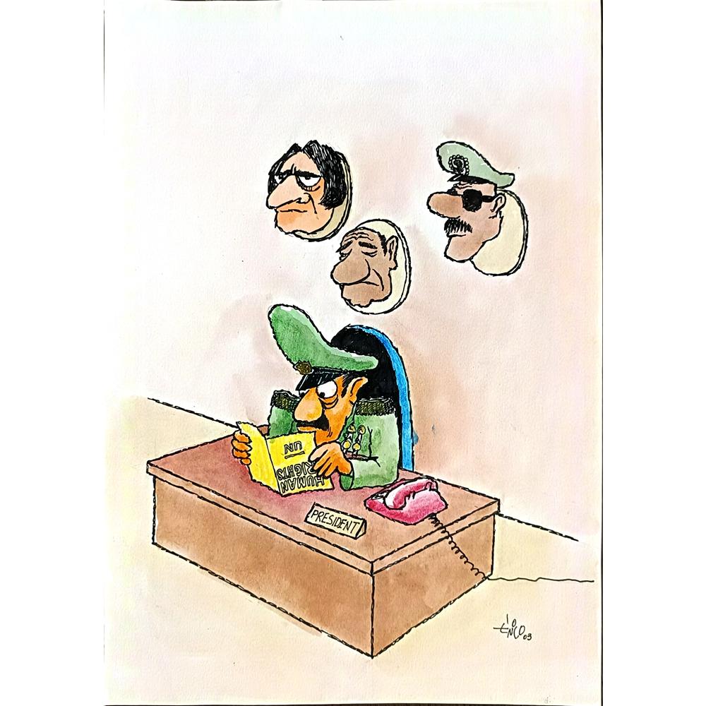 Erico Junqueira Ayres 29x21cm Orijinal Karikatür BOD04883