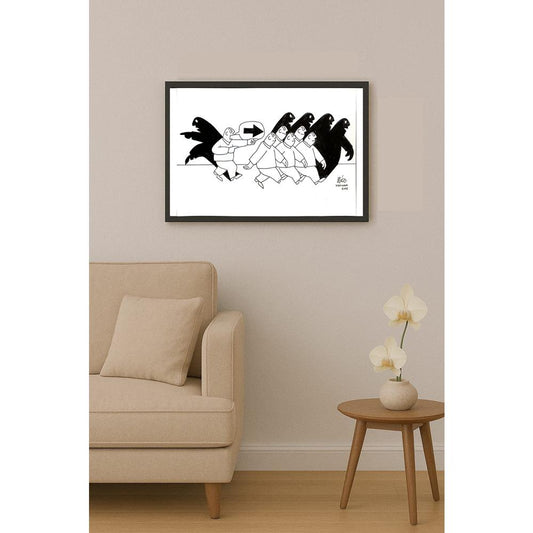 Nguyen Huu Due 25x17cm Orijinal Karikatür BOD04884