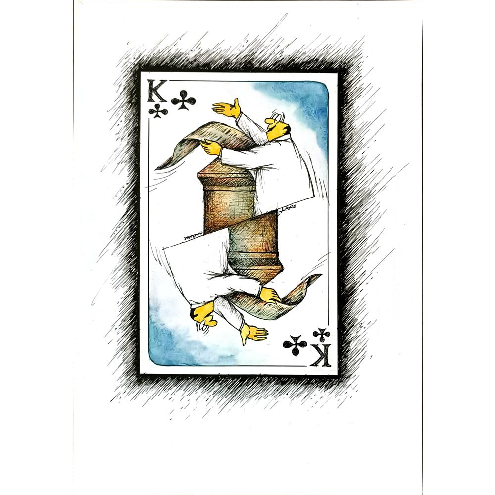Vladimiras Beresniovas 29x21cm Orijinal Karikatür BOD04887
