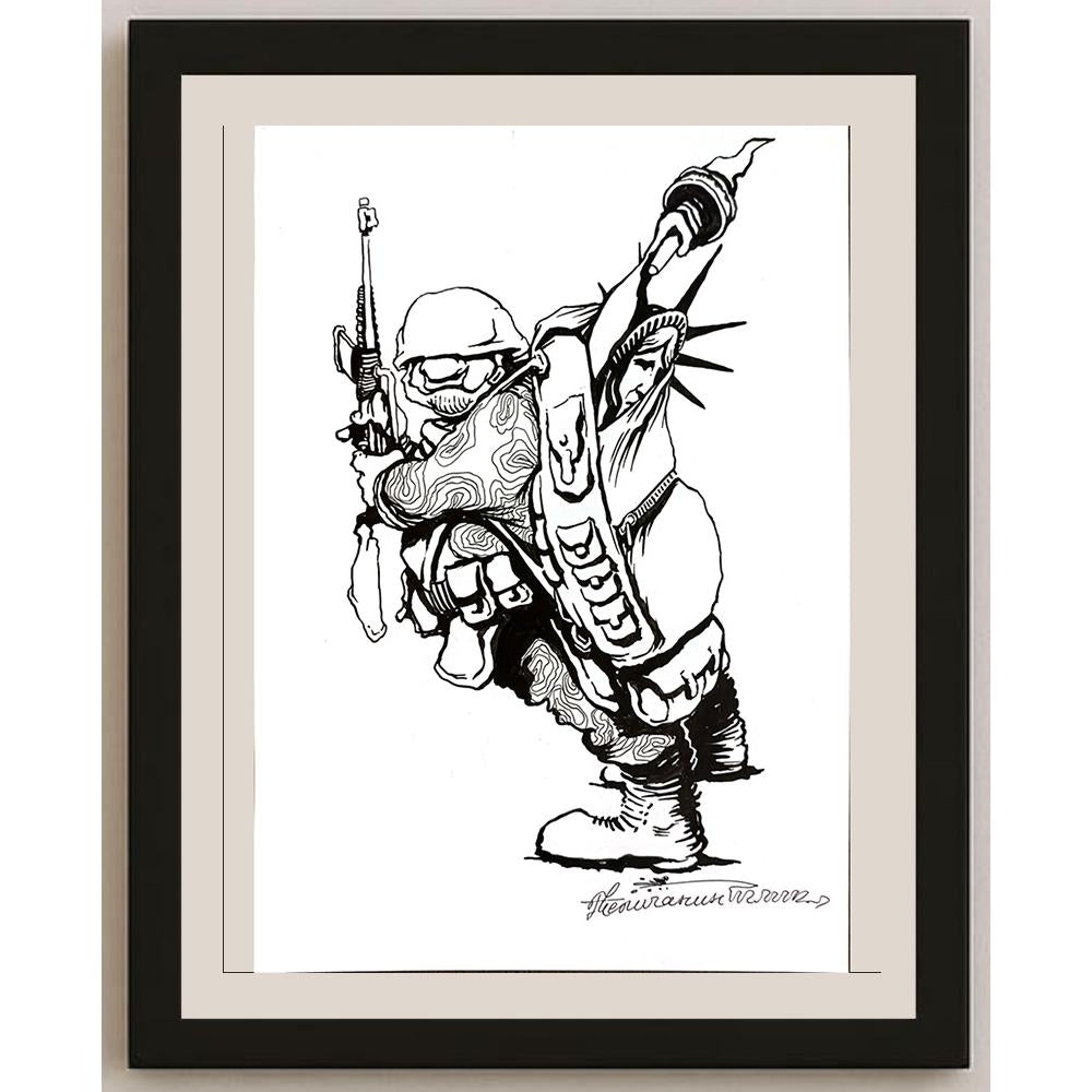 Goran Celicanin 25x17cm Orijinal Karikatür BOD04888