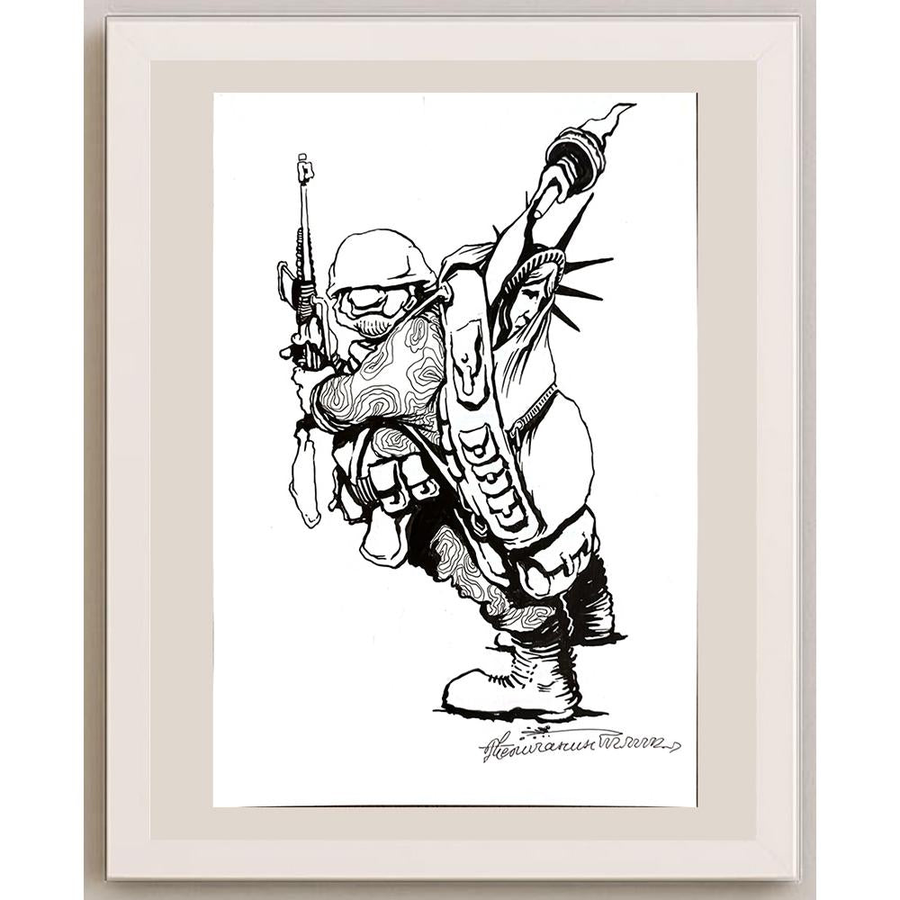 Goran Celicanin 25x17cm Orijinal Karikatür BOD04888