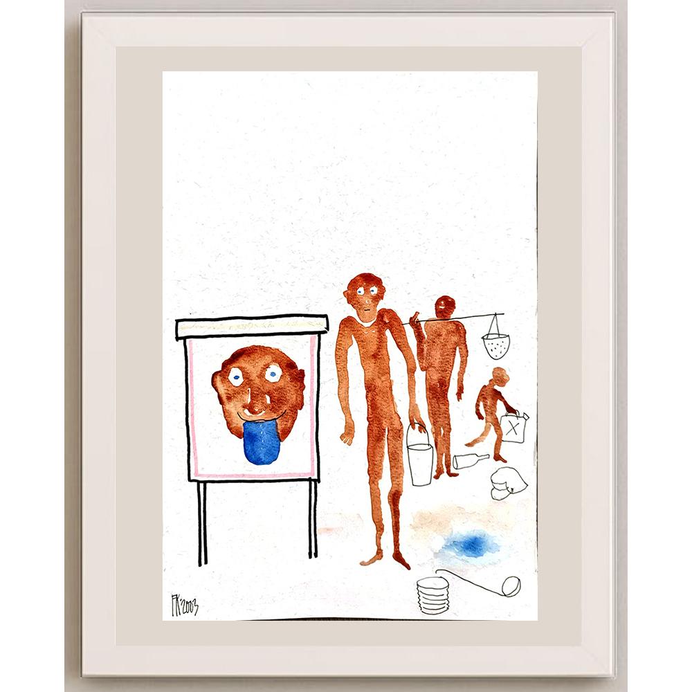 Fedor Kritovak 29x21cm Orijinal Karikatür BOD04889