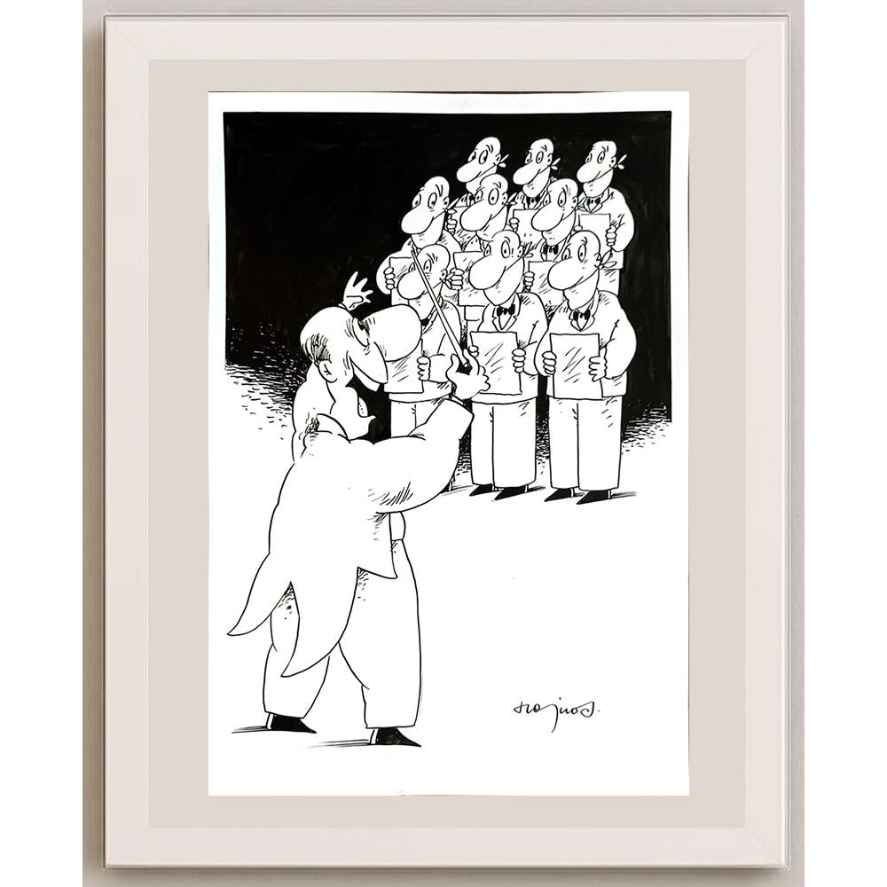 Miroslaw Hajnos 29x21cm Orijinal Karikatür BOD04896