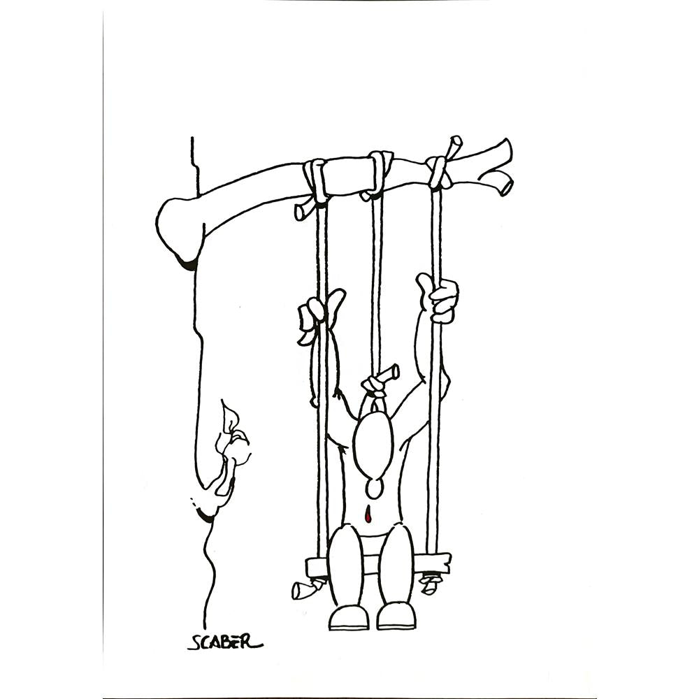 Scaber 29x21cm Orijinal Karikatür BOD04897