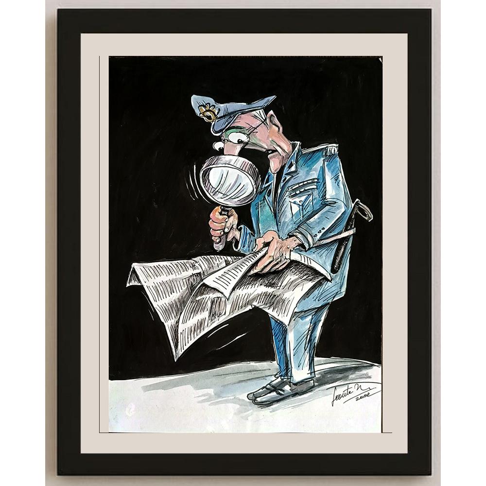 Leonte Nastase 29x21cm Orijinal Karikatür BOD04898