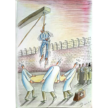 Javad Alizadeh 29x21cm Orijinal Karikatür BOD04899
