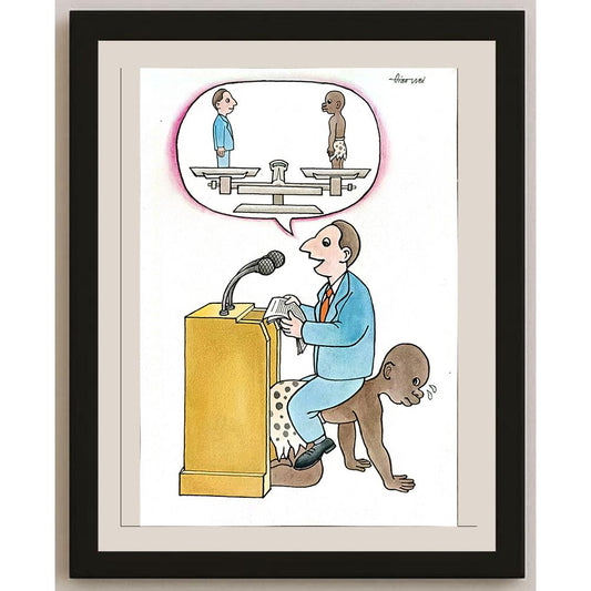 Xiaqiang Hou 29x21cm Orijinal Karikatür BOD04900