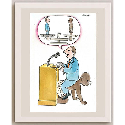 Xiaqiang Hou 29x21cm Orijinal Karikatür BOD04900