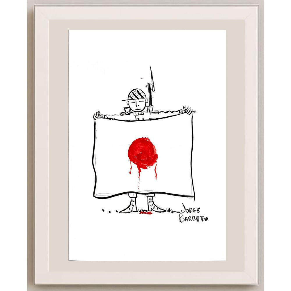 Jorge Barreto 29x21cm Orijinal Karikatür BOD04903