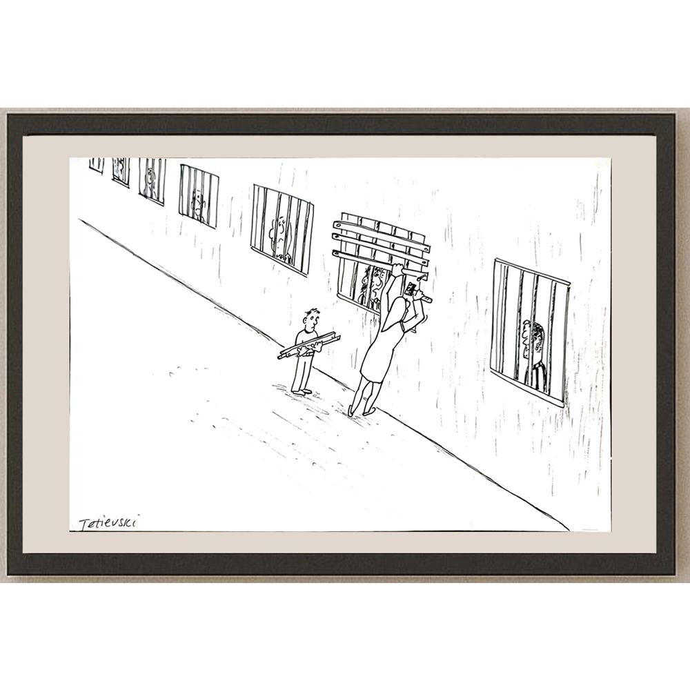 Michael Tetievski 29x21cm Orijinal Karikatür BOD04912