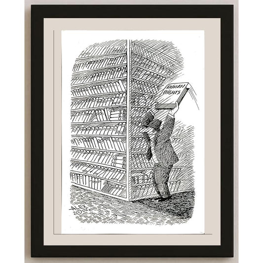 Aurel Stefan Alexandrescu 29x21cm Orijinal Karikatür BOD04913