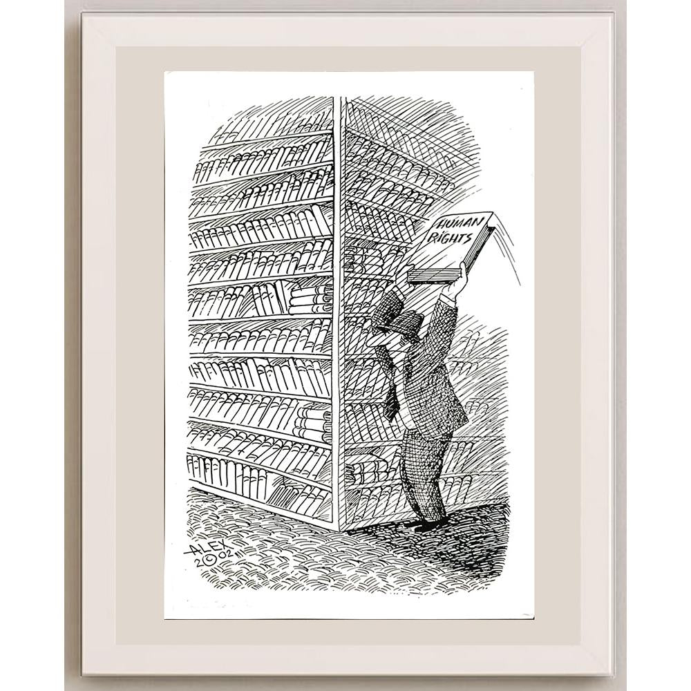 Aurel Stefan Alexandrescu 29x21cm Orijinal Karikatür BOD04913